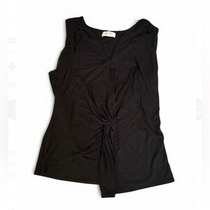 Bailey 44 Black Tie Baby Doll Top Y2K Style Minimalist Chic Gothic Capsule M